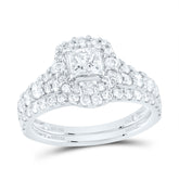 1 1/2CTW-DIA NKE 3/8CT-CPR BRIDAL SET SINGLE HALO